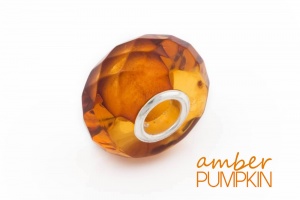 Cognac Faceted Amber Charm Bead